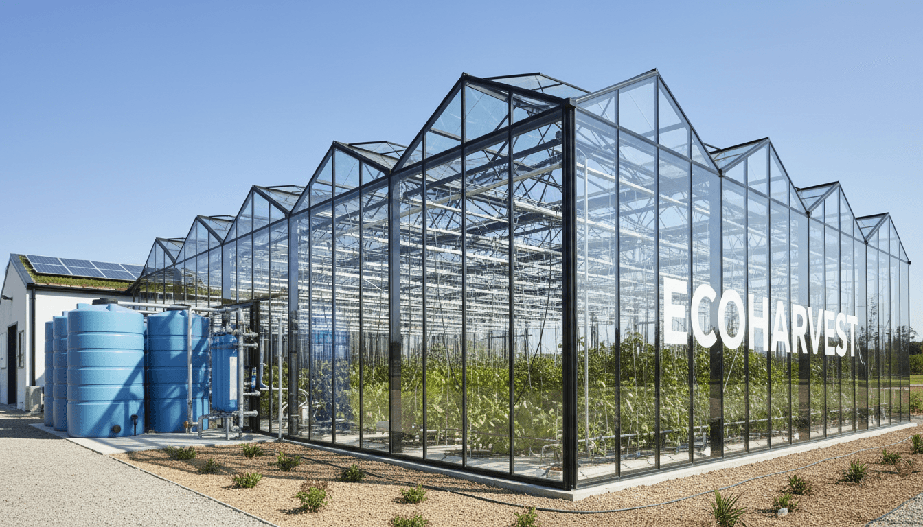 Rainwater harvesting and drip irrigation system at Dillon's Strawberry farm in Manchester
