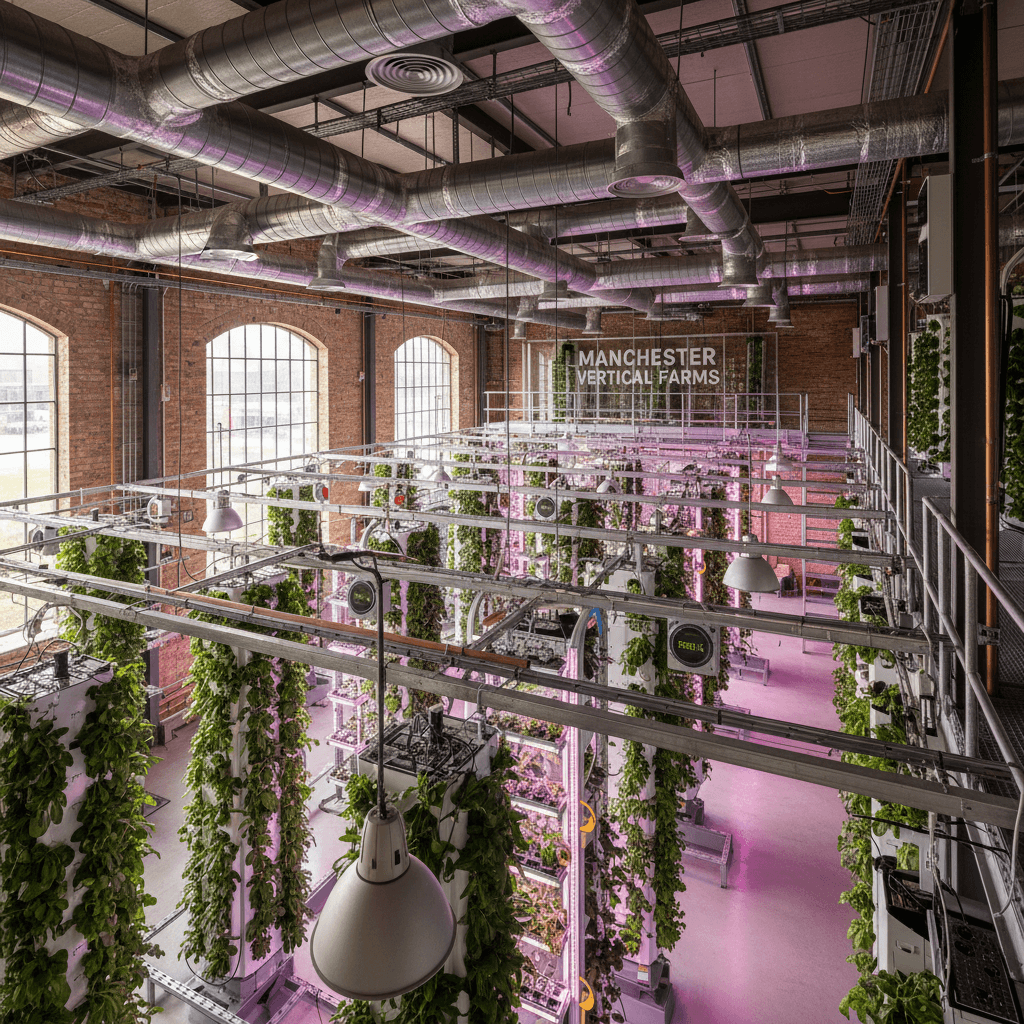 Indoor climate control systems in vertical tower greenhouse